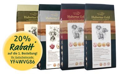 20% Rabatt auf Hubertus Gold® Trockenfutter