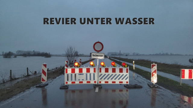 Das Revier unter Hochwasser