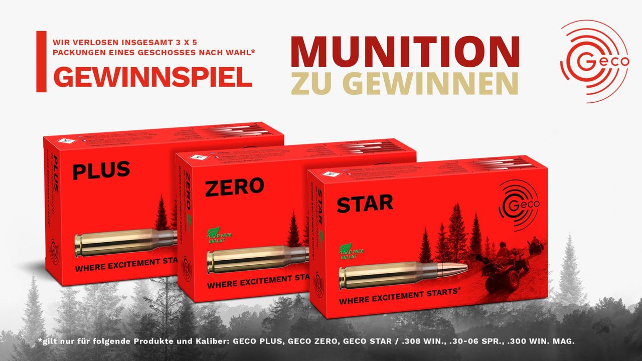 3x5 Packungen GECO Munition zu gewinnen!